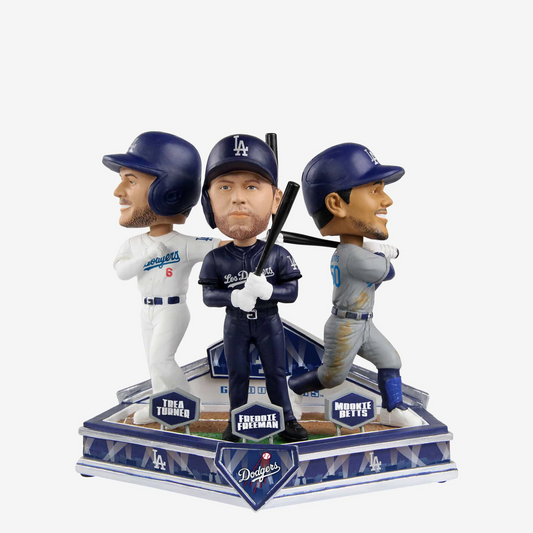 LOS ANGELES DODGERS FREDDIE FREEMAN & MOOKIE BETTS & TREA TURNER TRIO BOBBLEHEAD