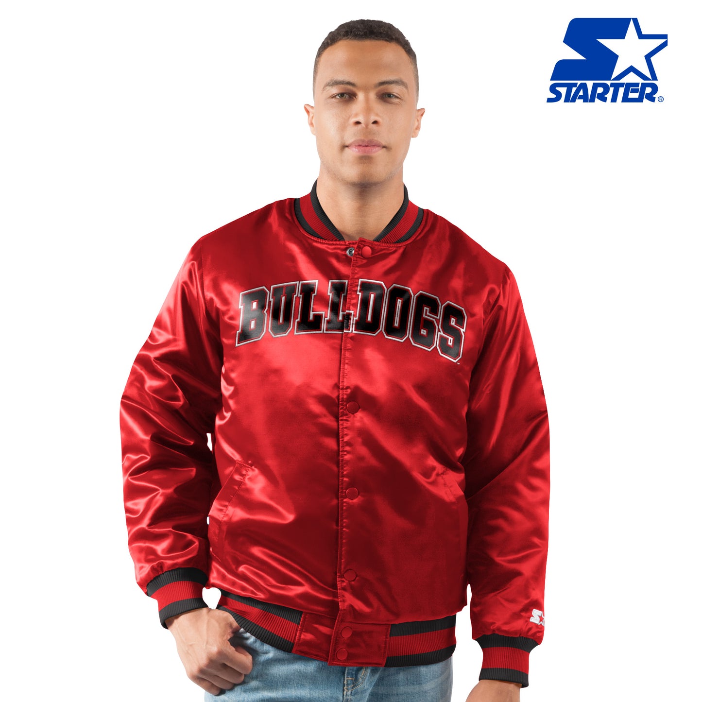 Fresno State Ace Starter Satin Jacket 21 Red / 4XL