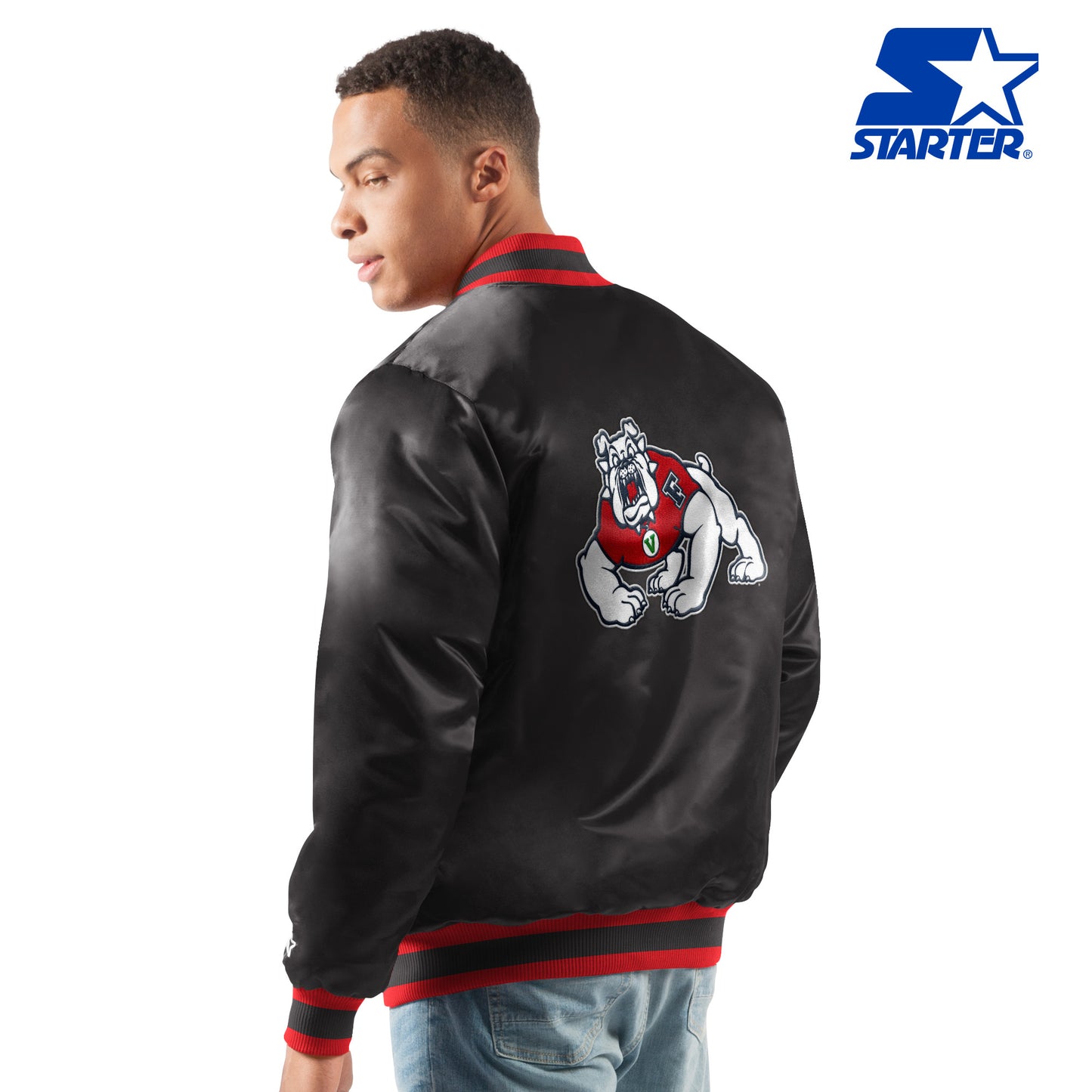 CHAQUETA DE SATÉN FRESNO STATE ACE STARTER