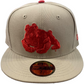 FRESNO STATE BULLDOGS BASIC LOGO 59FIFTY FITTED HAT - BROWN/ RED