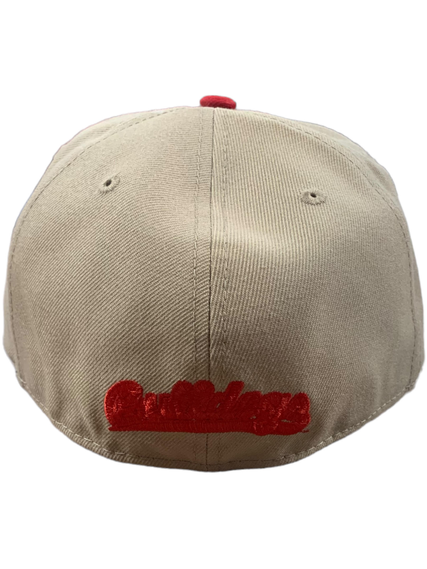 FRESNO STATE BULLDOGS BASIC LOGO 59FIFTY FITTED HAT - BROWN/ RED