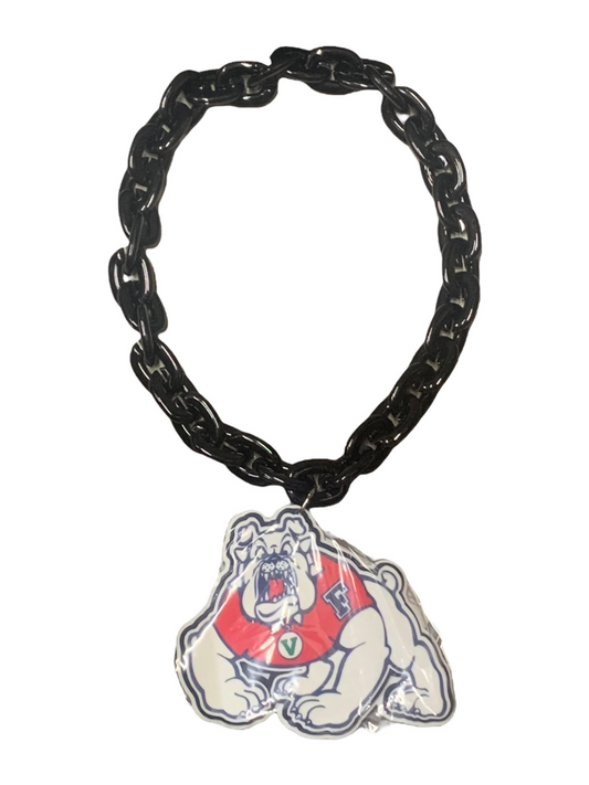 FRESNO STATE BULLDOGS BLACK FAN CHAIN MAGNET