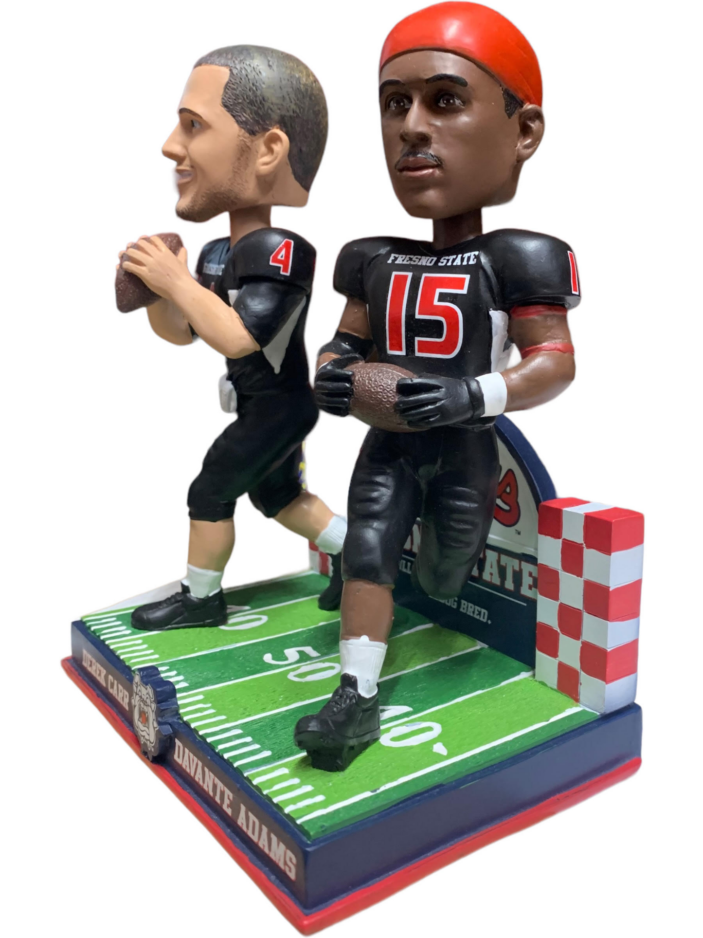 FRESNO STATE BULLDOGS DAVANTE ADAMS & DEREK CARR BOBBLEHEAD