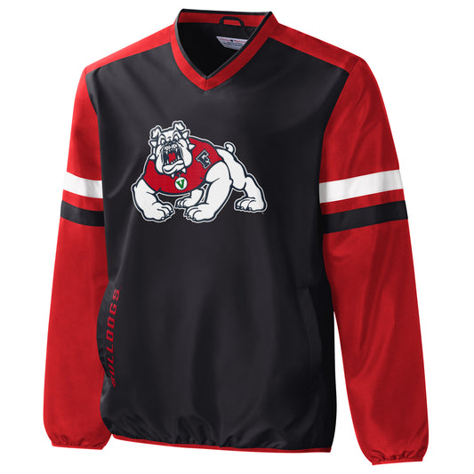 FRESNO STATE BULLDOGS MEN'S BLACK BATTER BOX PULLOVER JACKET