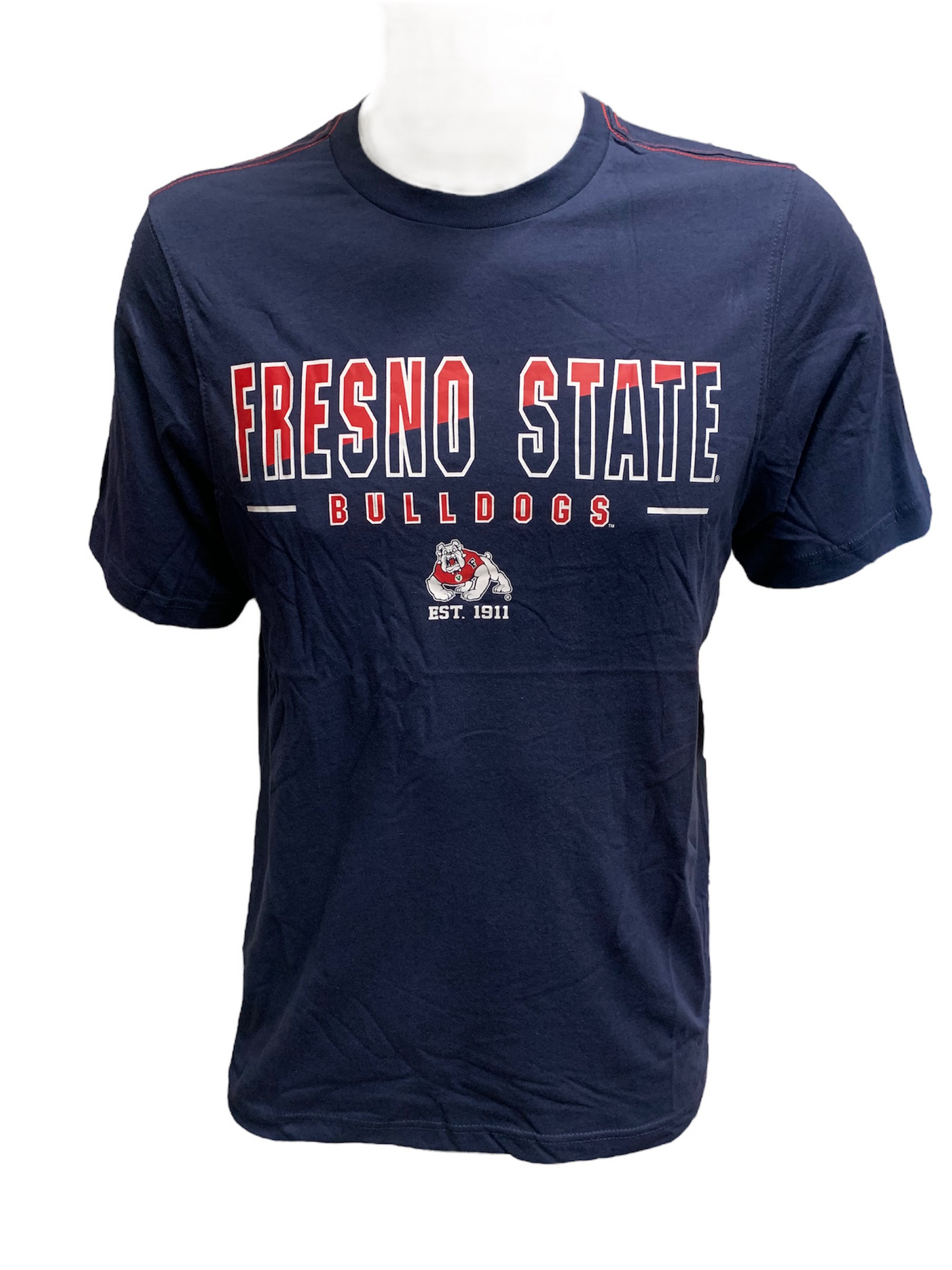 FRESNO STATE BULLDOGS MEN'S CALCULATIONS TEE - NAVY