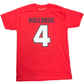 FRESNO STATE BULLDOGS MEN'S DEREK CARR NAME AND NUMBER T-SHIRT - RED