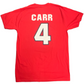 CAMISETA CON NOMBRE Y NÚMERO DE DEREK CARR PARA HOMBRE DE FRESNO STATE BULLDOGS - ROJO