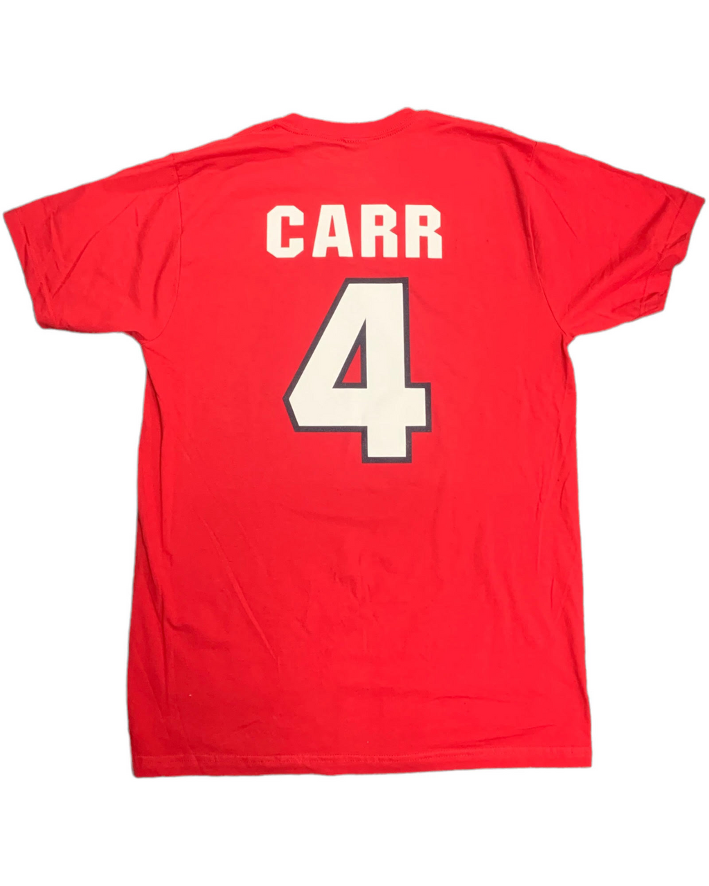 CAMISETA CON NOMBRE Y NÚMERO DE DEREK CARR PARA HOMBRE DE FRESNO STATE BULLDOGS - ROJO
