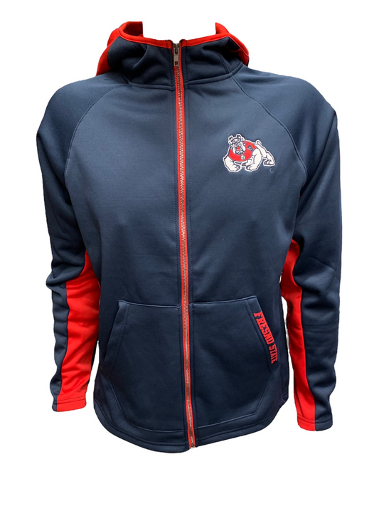 SUDADERA CON CAPUCHA DR BEEPER PARA HOMBRE FRESNO STATE BULLDOGS - AZUL MARINO