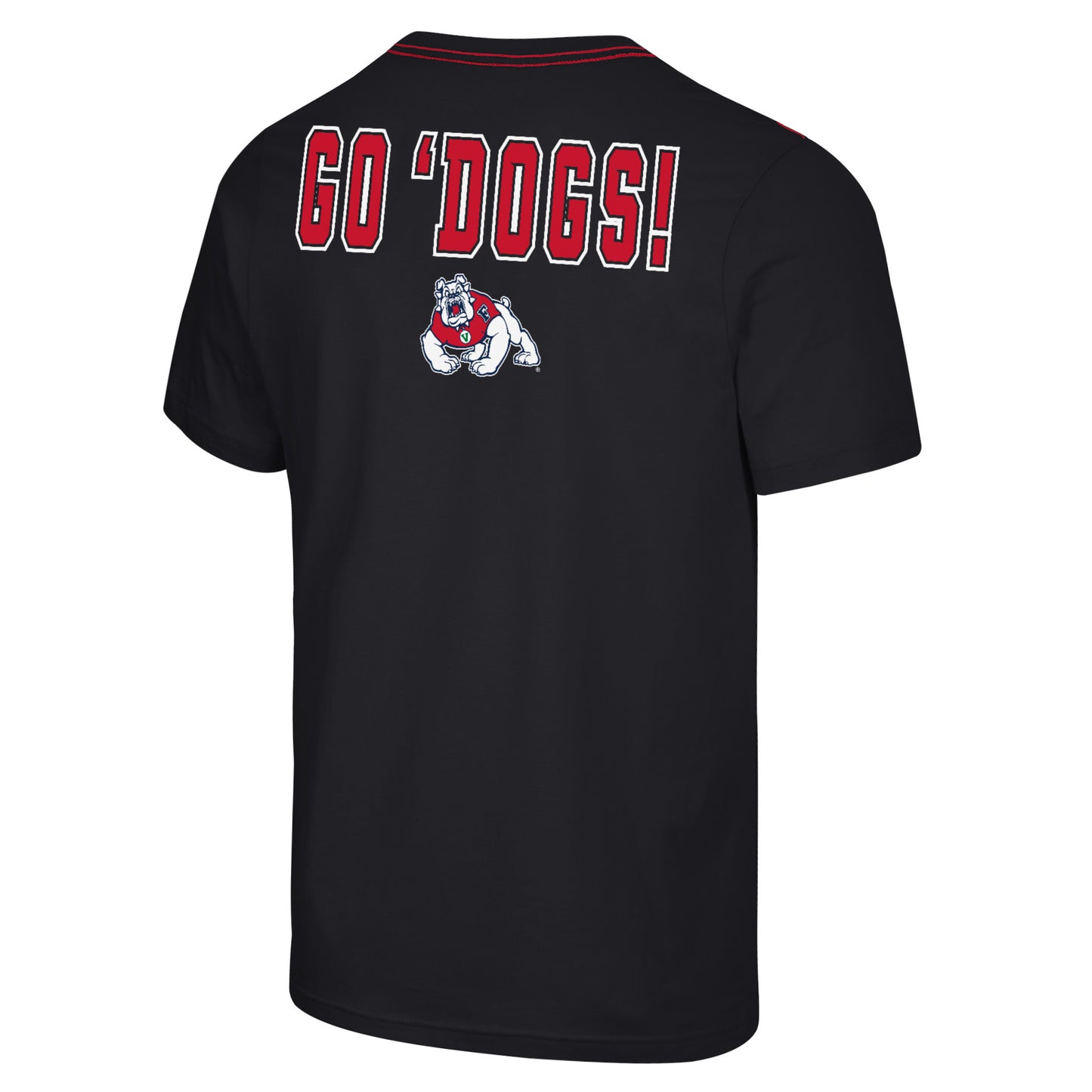 FRESNO STATE BULLDOGS MEN'S FOUR BARREL CARB BLACK T-SHIRT