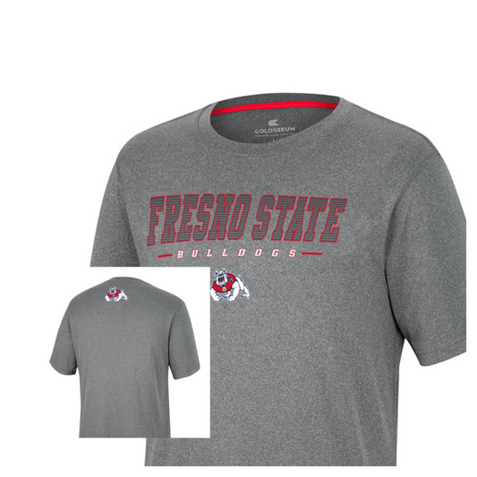 FRESNO STATE BULLDOGS MEN'S HIGH PRESSURE TEE - GRAY