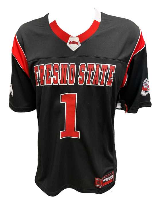 FRESNO STATE BULLDOGS MEN'S LET THINGS HAPPEN JERSEY - BLACK