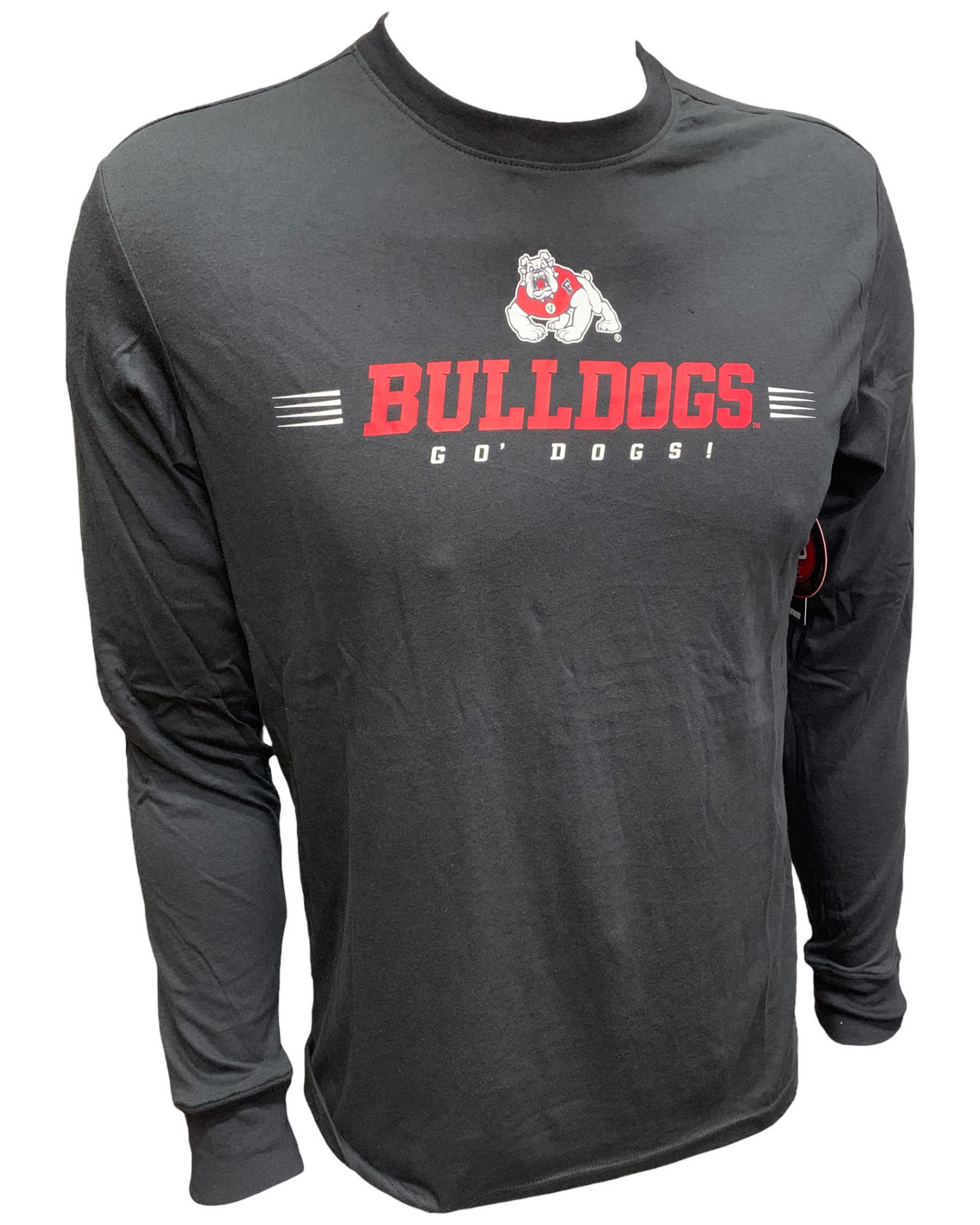 FRESNO STATE BULLDOGS MEN'S LONG-SLEEVE SPACKLER T-SHIRT - BLACK