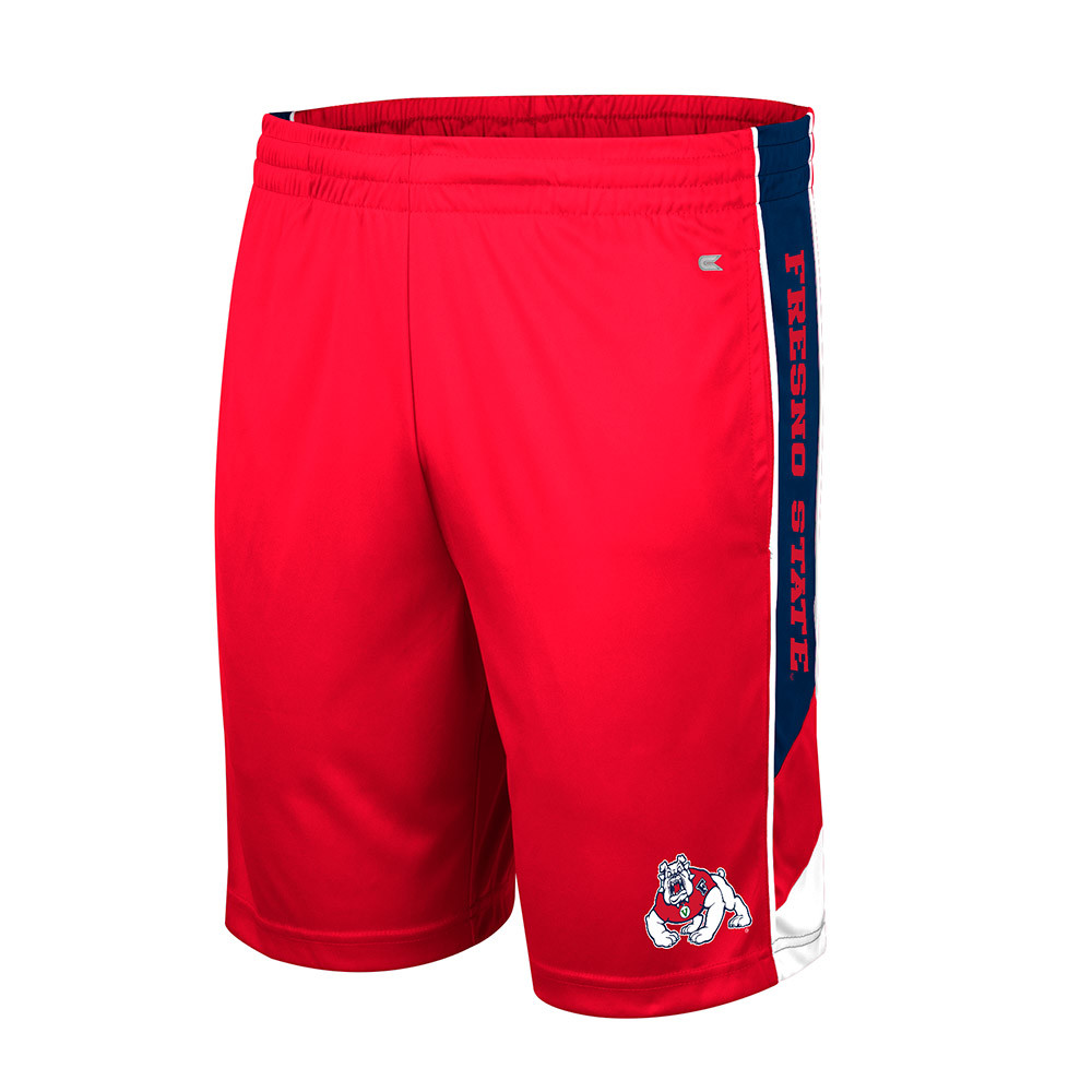 PANTALONES CORTOS DE TIEMPO DE PISCINA PARA HOMBRE FRESNO STATE BULLDOGS - ROJO