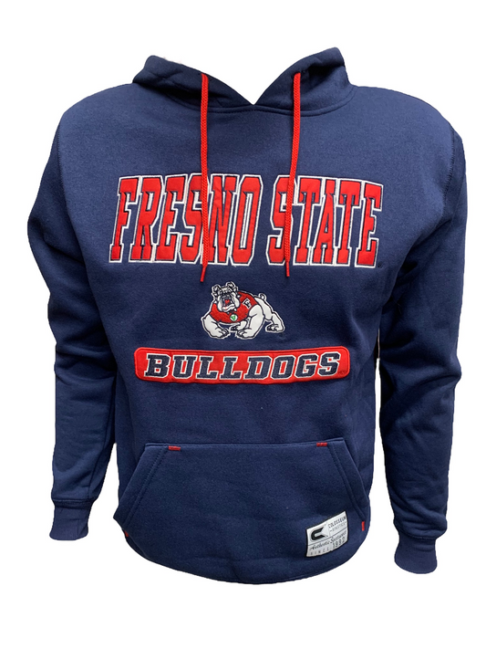 FRESNO STATE BULLDOGS MEN'S SCHOLARSHIP HOODIE SWEATSHIRT - NAVY