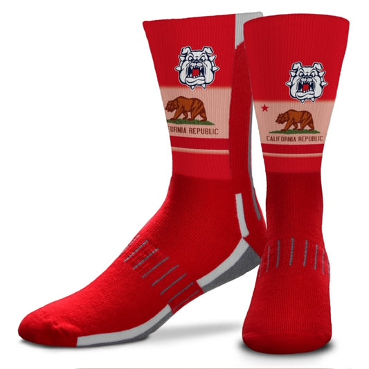 FRESNO STATE BULLDOGS PHENOM CURVE SOCKS