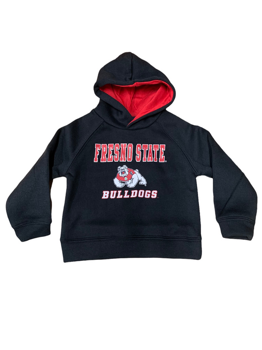 SUDADERA CON CAPUCHA CHIMENEA PARA NIÑOS BULLDOGS DE FRESNO STATE - NEGRO