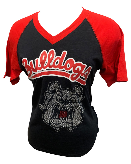 CAMISETA CON CUELLO EN V PARA MUJER FRESNO STATE BULLDOGS POWER MOVE