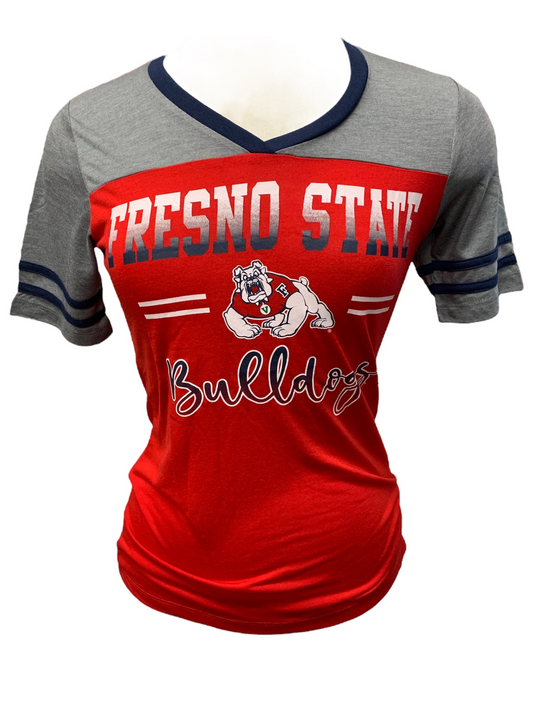 FRESNO STATE BULLDOGS CAMISETA MUJER AQUÍ ESTÁS