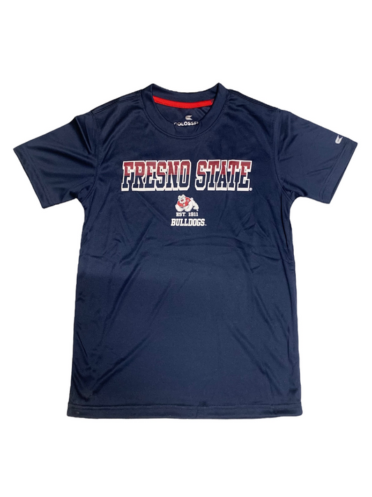 FRESNO STATE BULLDOGS YOUTH BUTTER SCOTCH TEE - NAVY