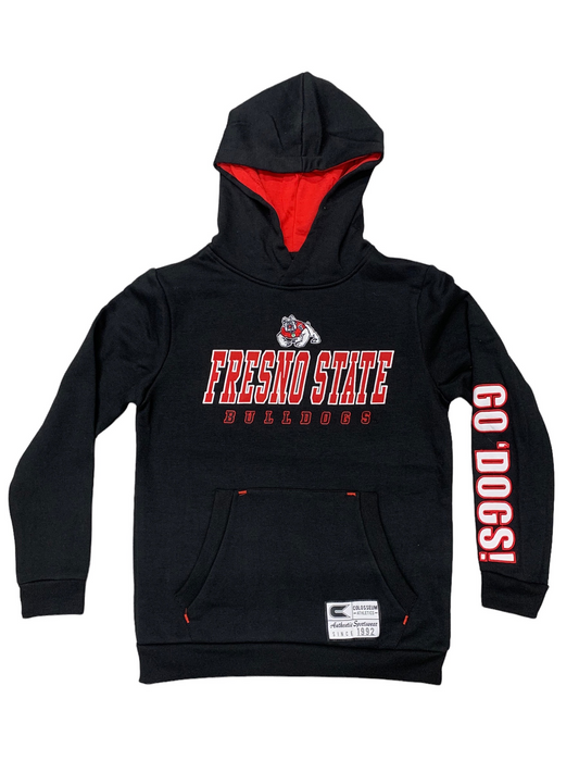 SUDADERA CON CAPUCHA CONSTABLE PARA JÓVENES BULLDOGS DEL ESTADO DE FRESNO - NEGRO