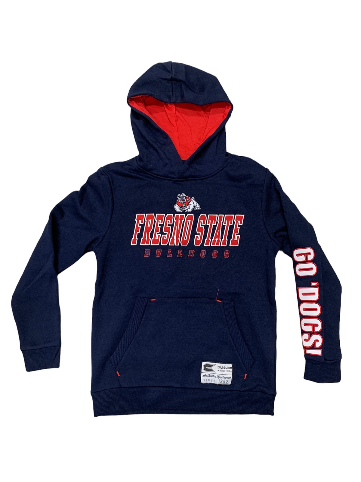 SUDADERA CON CAPUCHA CONSTABLE PARA JÓVENES BULLDOGS DEL ESTADO DE FRESNO - ROJO