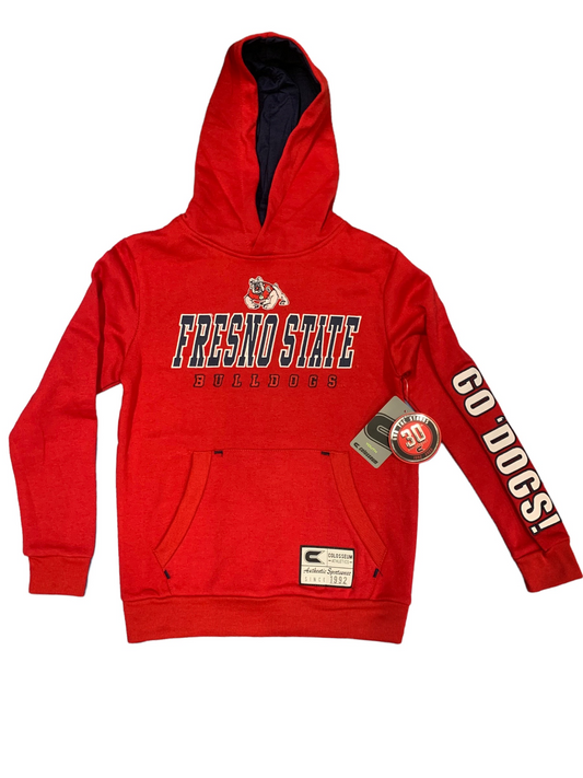 FRESNO STATE BULLDOGS YOUTH CONSTABLE HOODIE SWEATSHIRT - RED