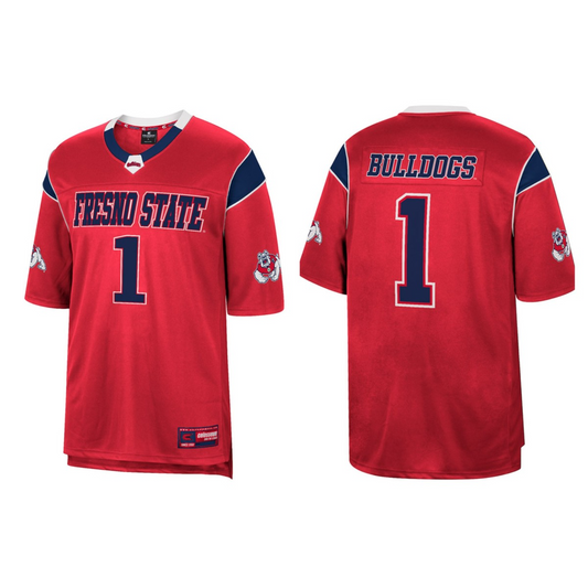 FRESNO STATE BULLDOGS YOUTH LET THINGS HAPPEN JERSEY - RED