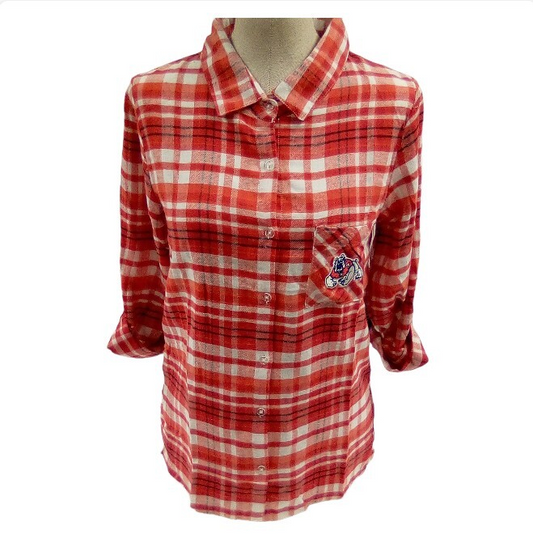 FRESNO STATE BULLDOGS WOMEN'S MAINSTAY FLANNEL SHIRT