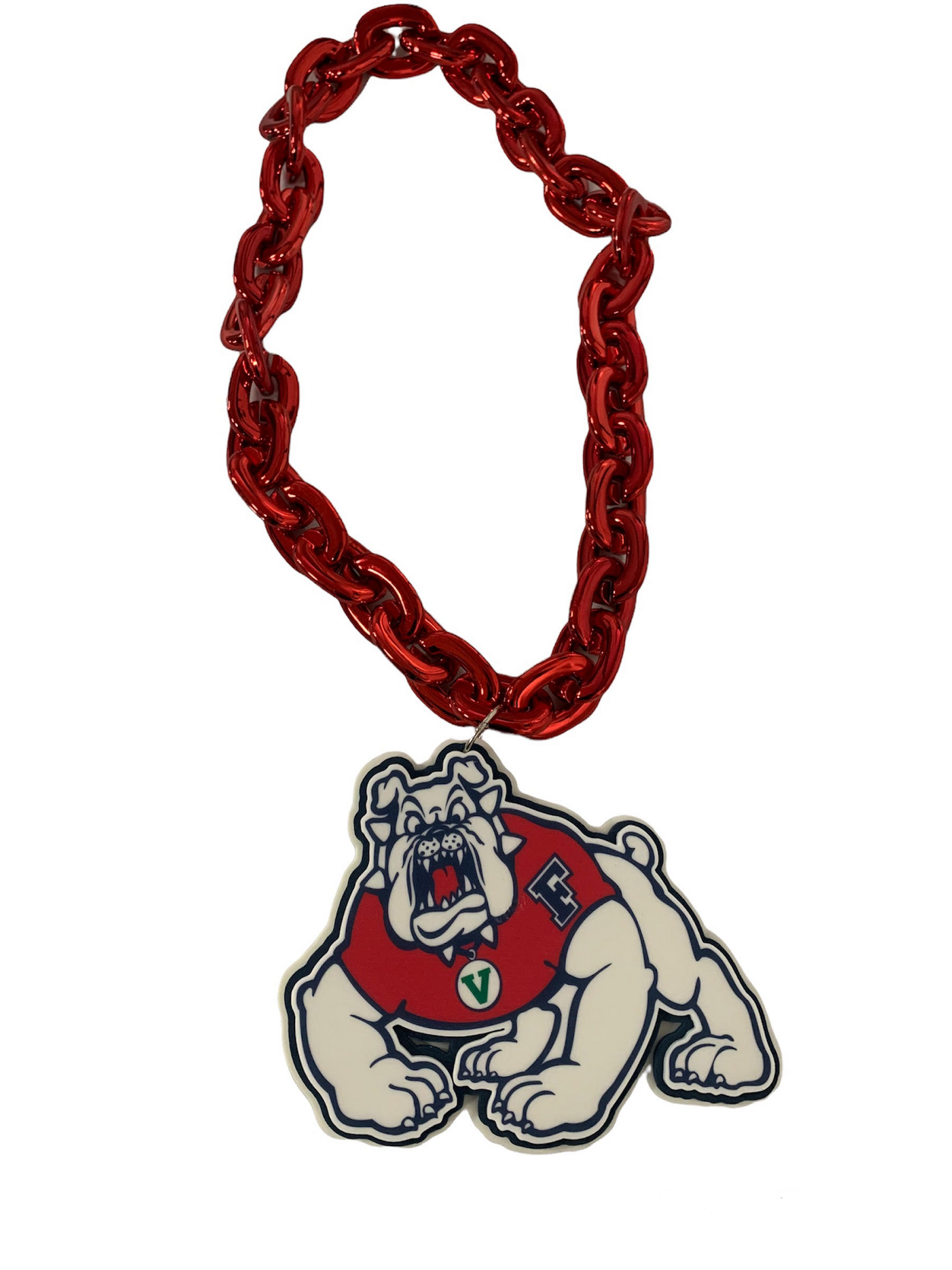 FRESNO STATE BULLDOGS RED FAN CHAIN MAGNET