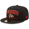 FRESNO STATE BULLDOGS STACKED CUSTOM 59FIFTY FITTED HAT - BLACK