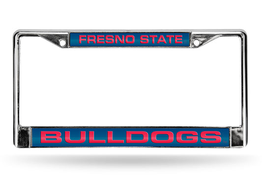 FRESNO STATE BULLDOGS LASER LICENSE PLATE FRAME