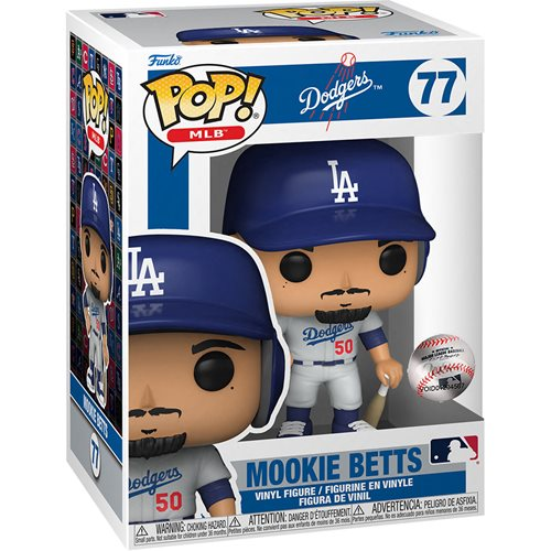 FUNKO POP! MLB: LOS ANGELES DODGERS - MOOKIE BETTS (GRAY) VINYL FIGURE