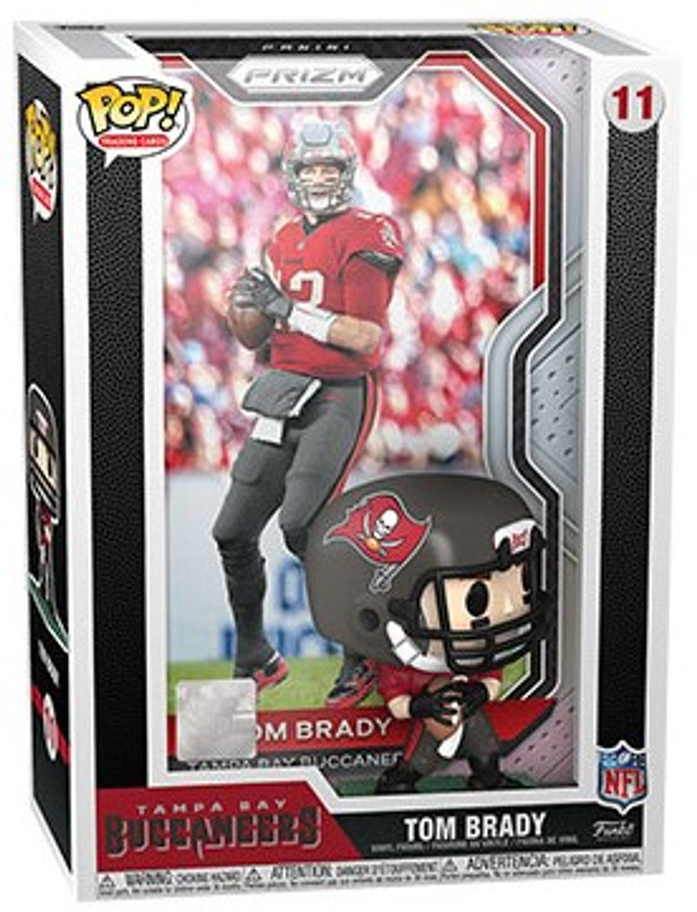 ¡FUNKO POP! TARJETAS INTERCAMBIABLES: TOM BRADY (PRIZM) - TAMPA BAY BUCCANEERS