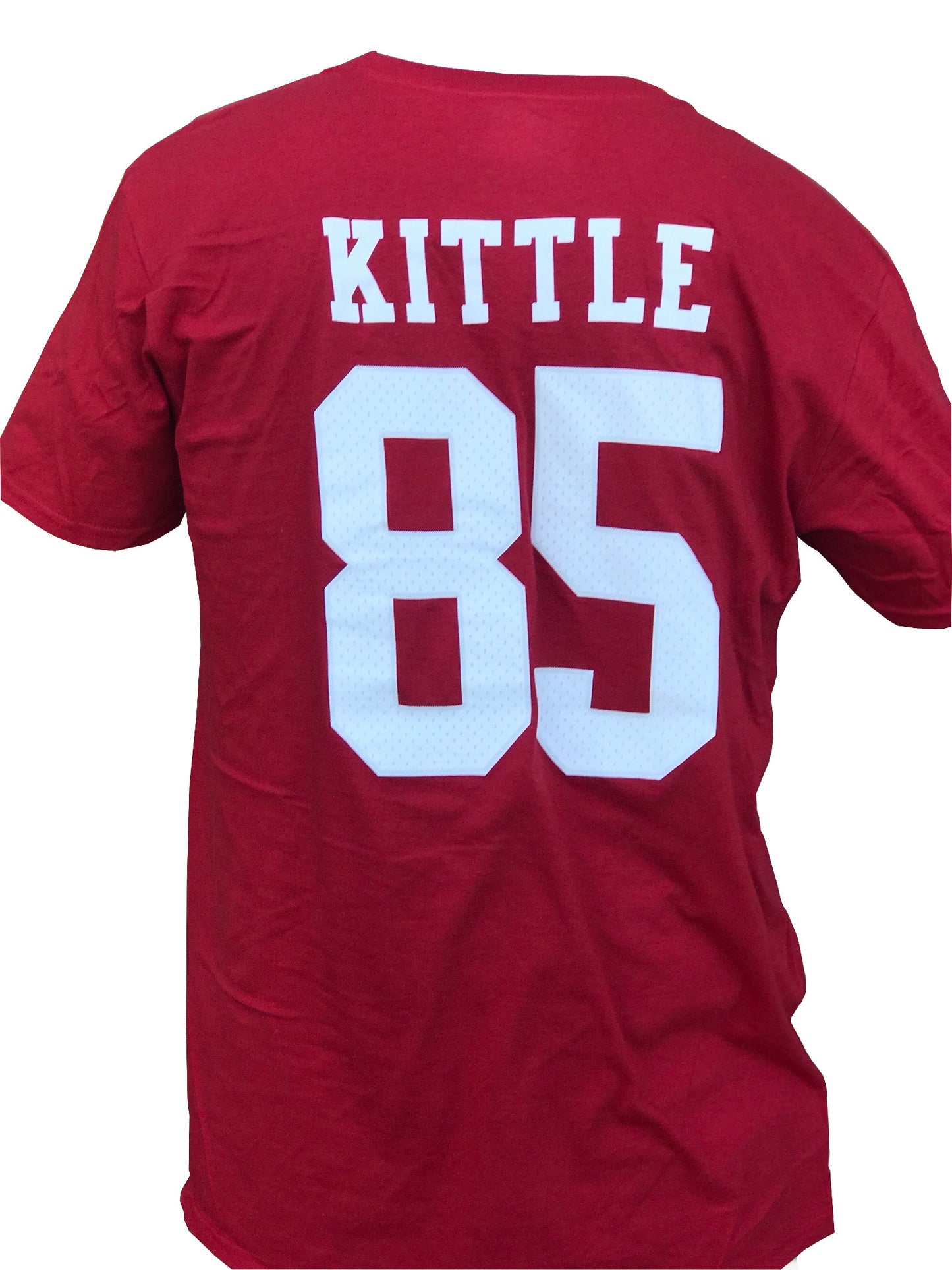GEORGE KITTLE MENS NAME NUMBER  RED T-SHIRT