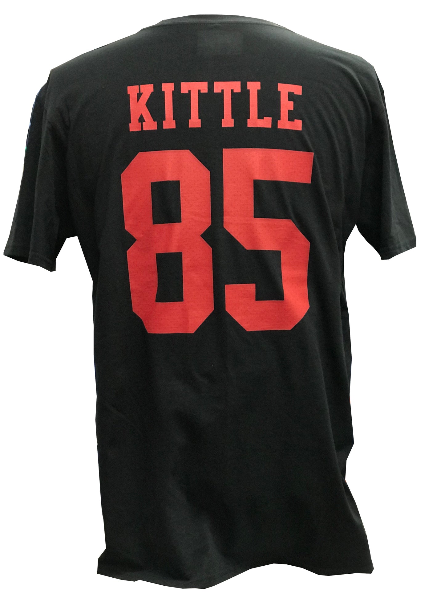 GEORGE KITTLE MENS NAME NUMBER BLACK T-SHIRT