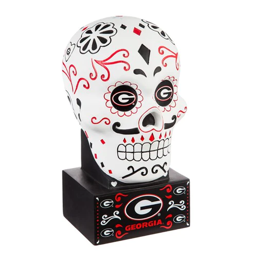 ESTATUA DE CALAVERA DE AZÚCAR DE GEORGIA BULLDOGS