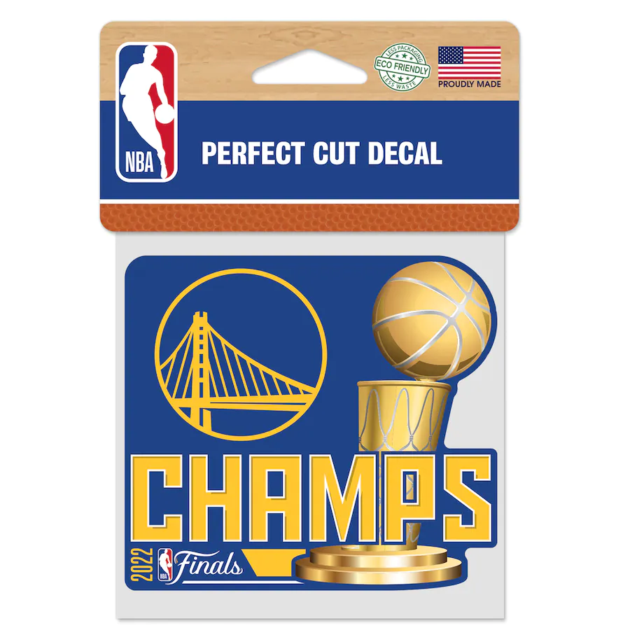 GOLDEN STATE WARRIORS 2022 CHAMPS DIE CUT 4"X4" DECAL