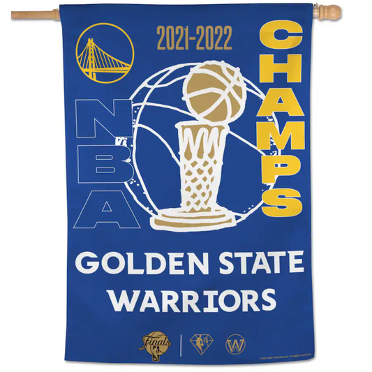 GOLDEN STATE WARRIORS 2022 BANDERA VERTICAL DE CAMPEONES