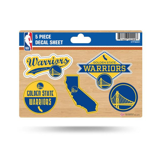 GOLDEN STATE WARRIORS 5-PIECE STICKER SHEET