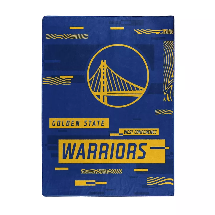 GOLDEN STATE WARRIORS DIGITIZE 60"X80" ROYAL PLUSH RASCHEL BLANKET