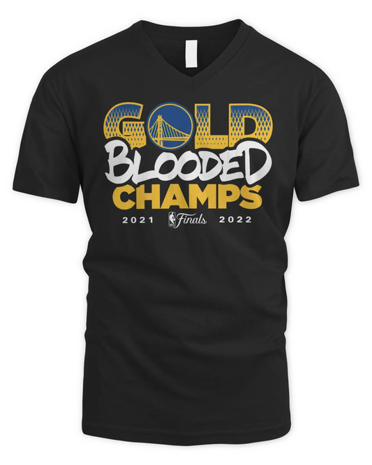 GOLDEN STATE WARRIORS MEN'S 2022 CHAMPS HOMETOWN GOLD BLOODED TEE