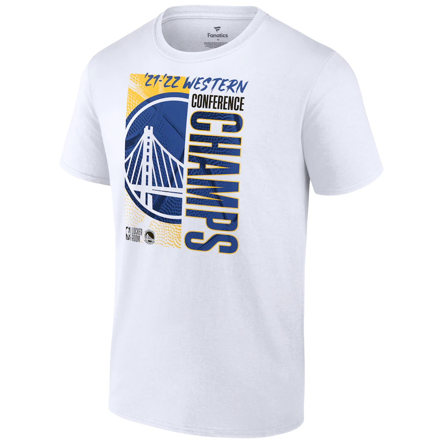 CAMISETA DE LOS CAMPEONES DE LA CONFERENCIA 2022 DE GOLDEN STATE WARRIORS PARA HOMBRE