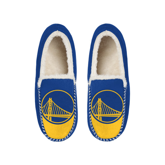 GOLDEN STATE WARRIORS MEN'S COLOR BLOCK MOCCASINS