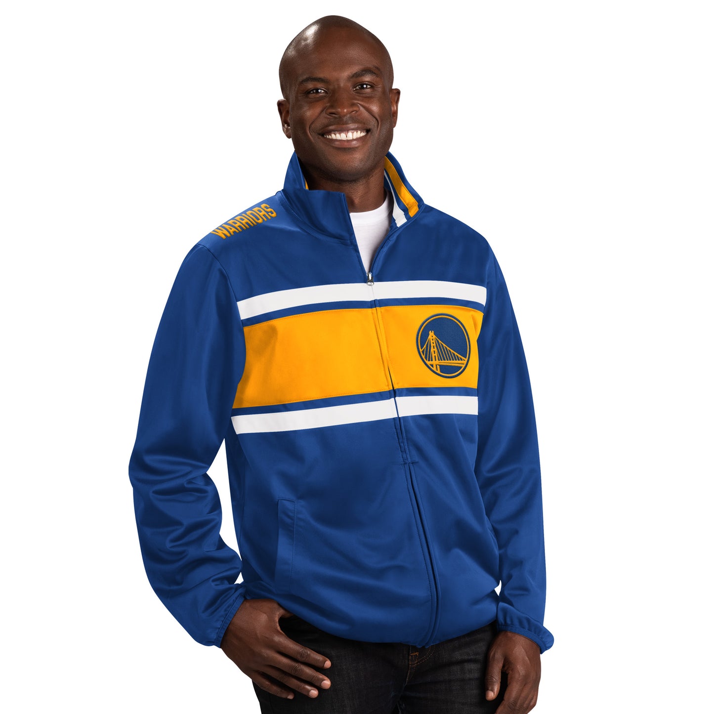 GOLDEN STATE WARRIORS MEN'S OFF TACKLE TRACK JACKET – JR'S SPORTS