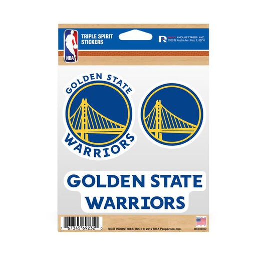 GOLDEN STATE WARRIORS TRIPLE SPIRIT DECAL