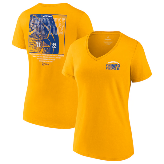 CAMISETA DE ATAQUE EQUILIBRADO PARA MUJER GOLDEN STATE WARRIORS 2022 CONFERENCE CHAMPS