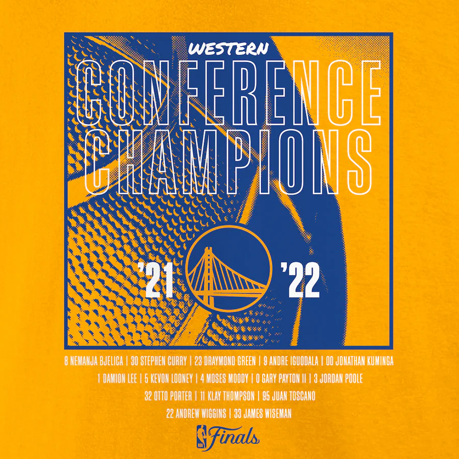 CAMISETA DE ATAQUE EQUILIBRADO PARA MUJER GOLDEN STATE WARRIORS 2022 CONFERENCE CHAMPS