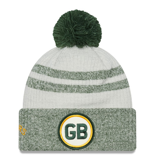 GREEN BAY PACKERS 2022 SIDELINE HISTORIC CUFFED POM KNIT