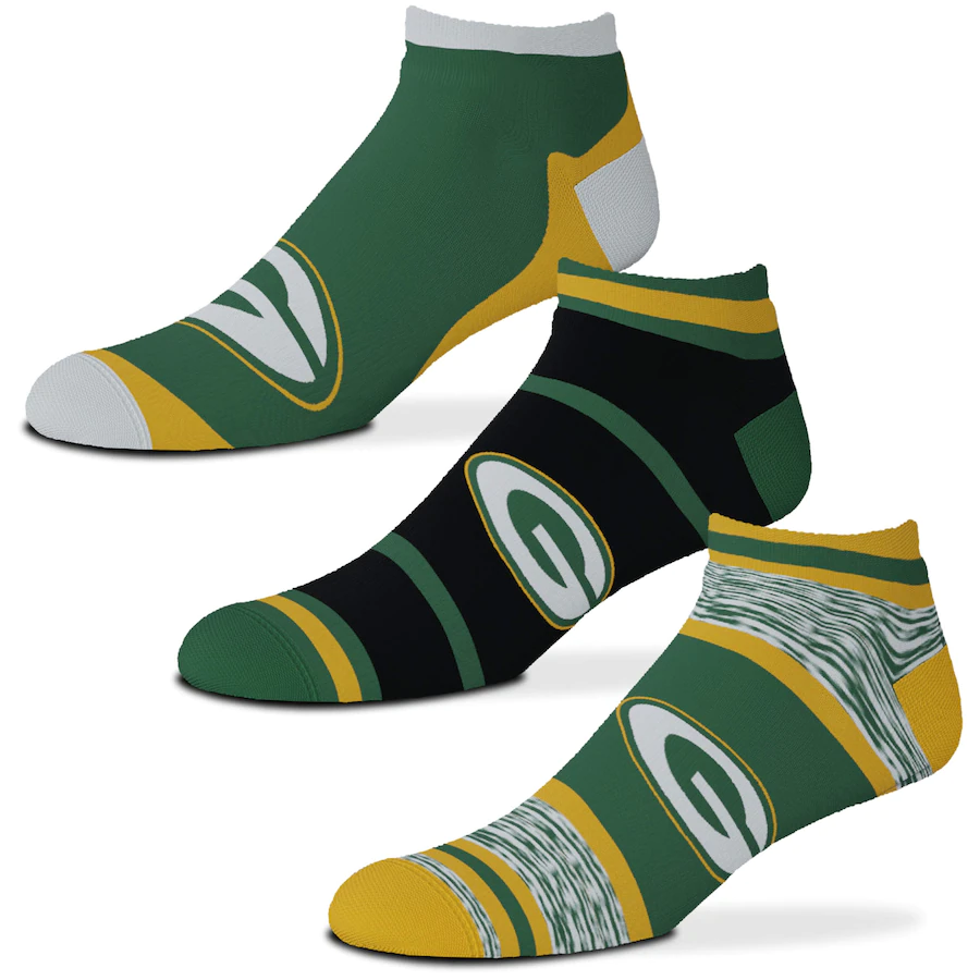 GREEN BAY PACKERS 3-PACK CASH SOCKS